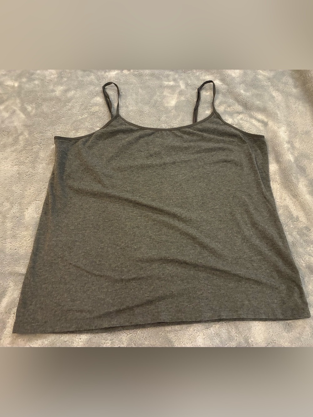 Women’s Time & Tru Brand Charcoal Grey Spaghetti Strap Cami Top Size XXL